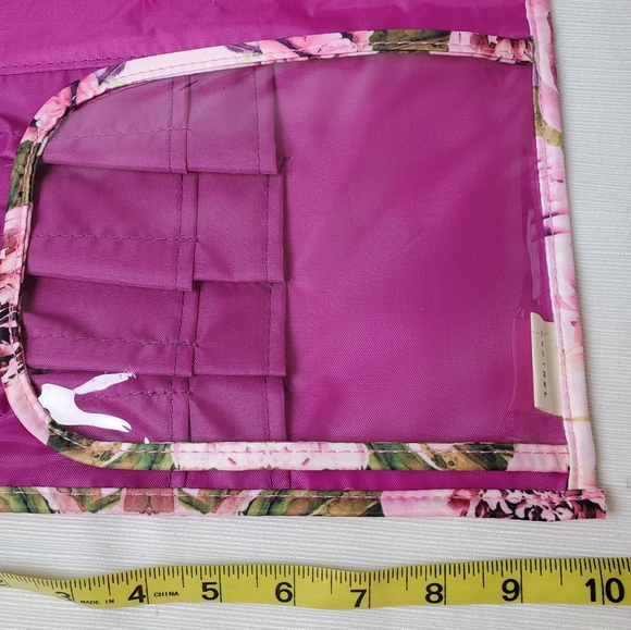 NWT Pink Floral Cosmetics Case Organizer Toiletry Bag Smoke Free Pet Free Home - Picture 5 of 7
